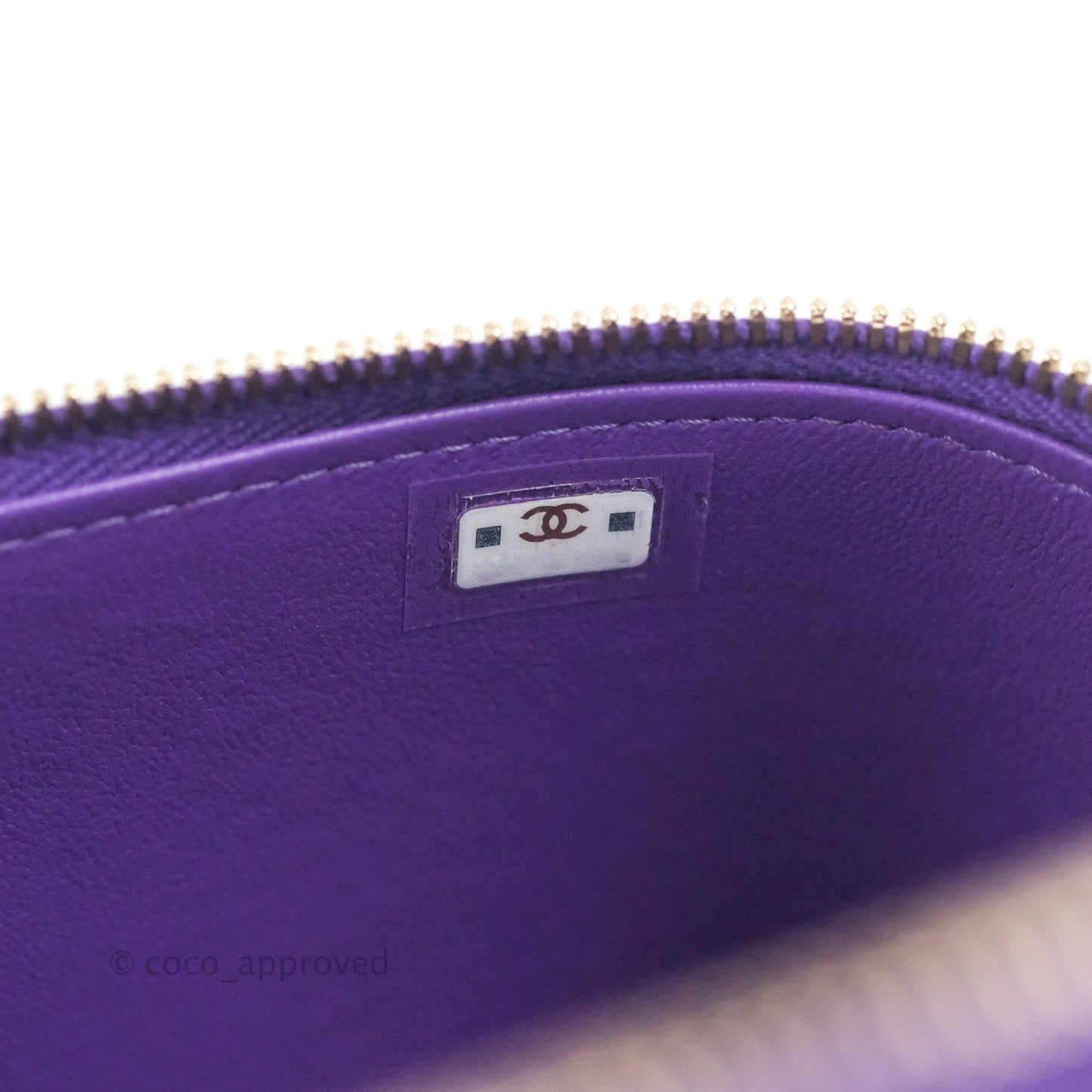 Chanel Vanity Rectangular Top Handle Purple Lambskin Gold Hardware with Twilly
