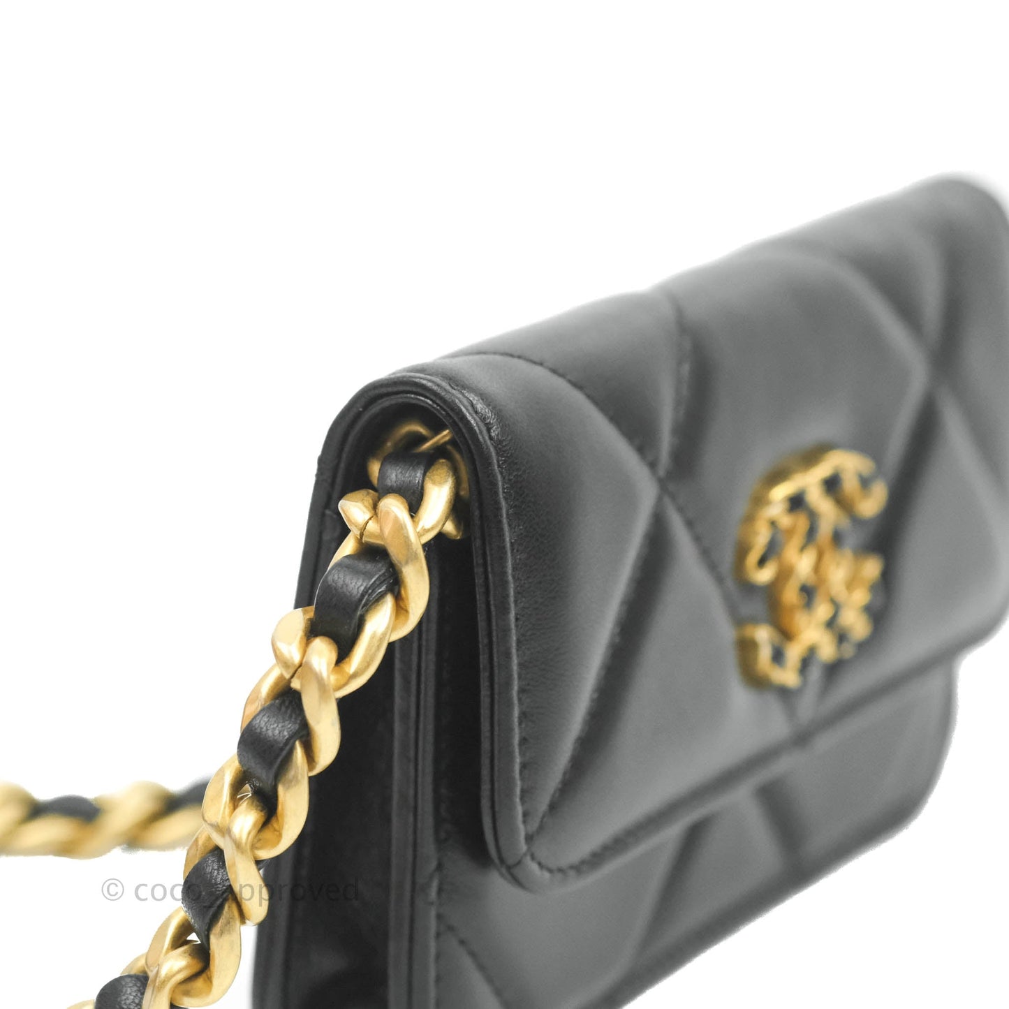 Chanel 19 Clutch With Chain Black Mixed Hardware
