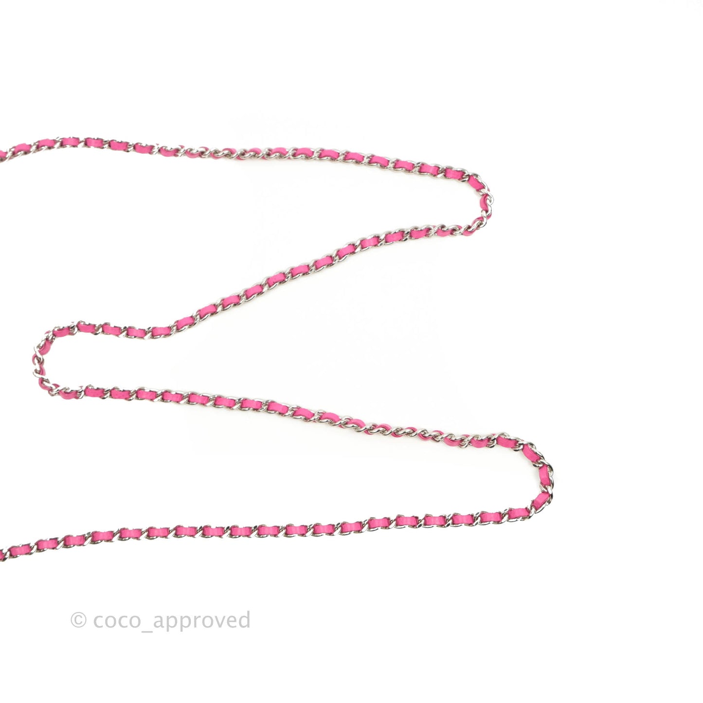 Chanel Quilted Wallet on Chain WOC Pink Caviar Silver Hardware