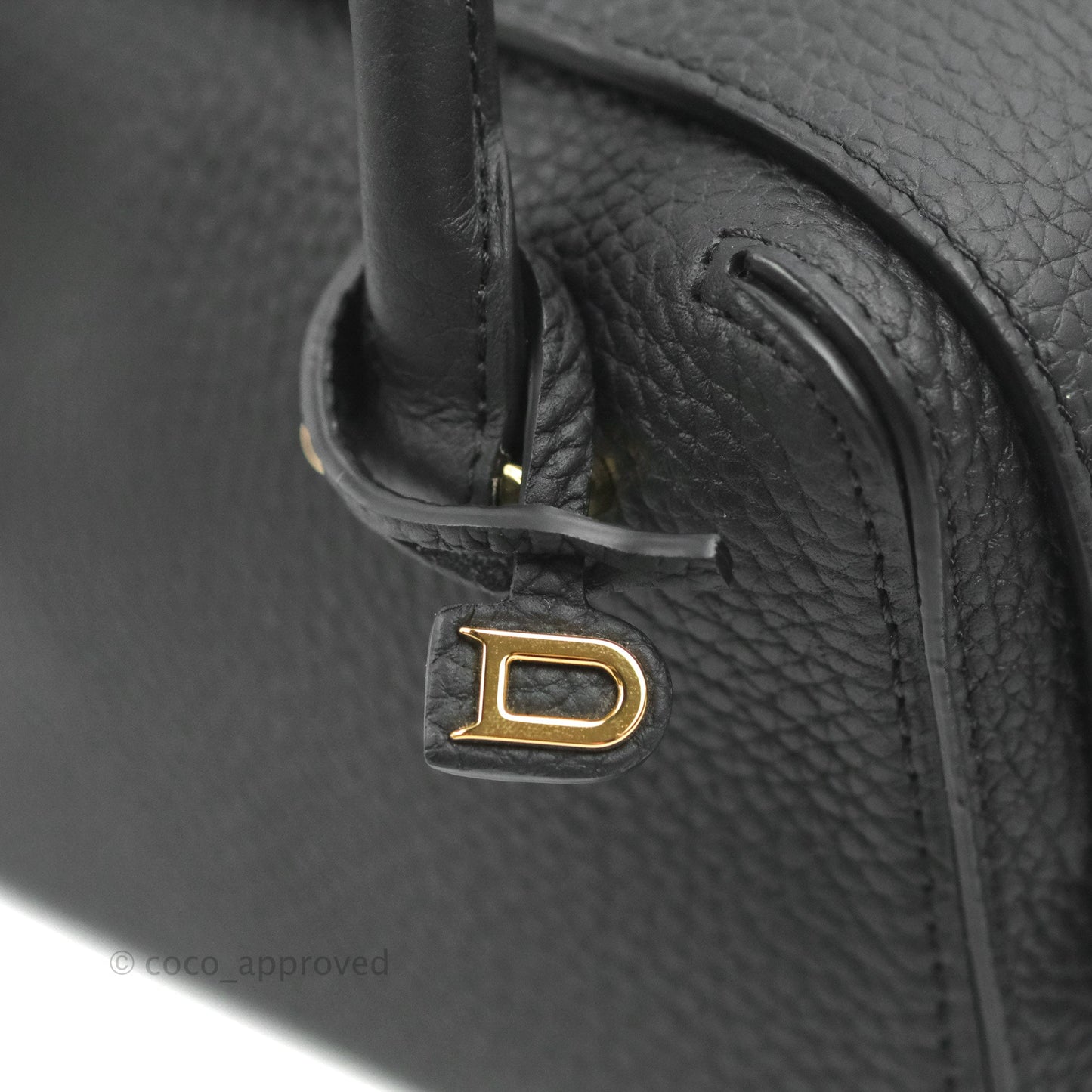 Delvaux Cool Box Nano Taurillon Soft Grained Calfskin Black Gold Hardware