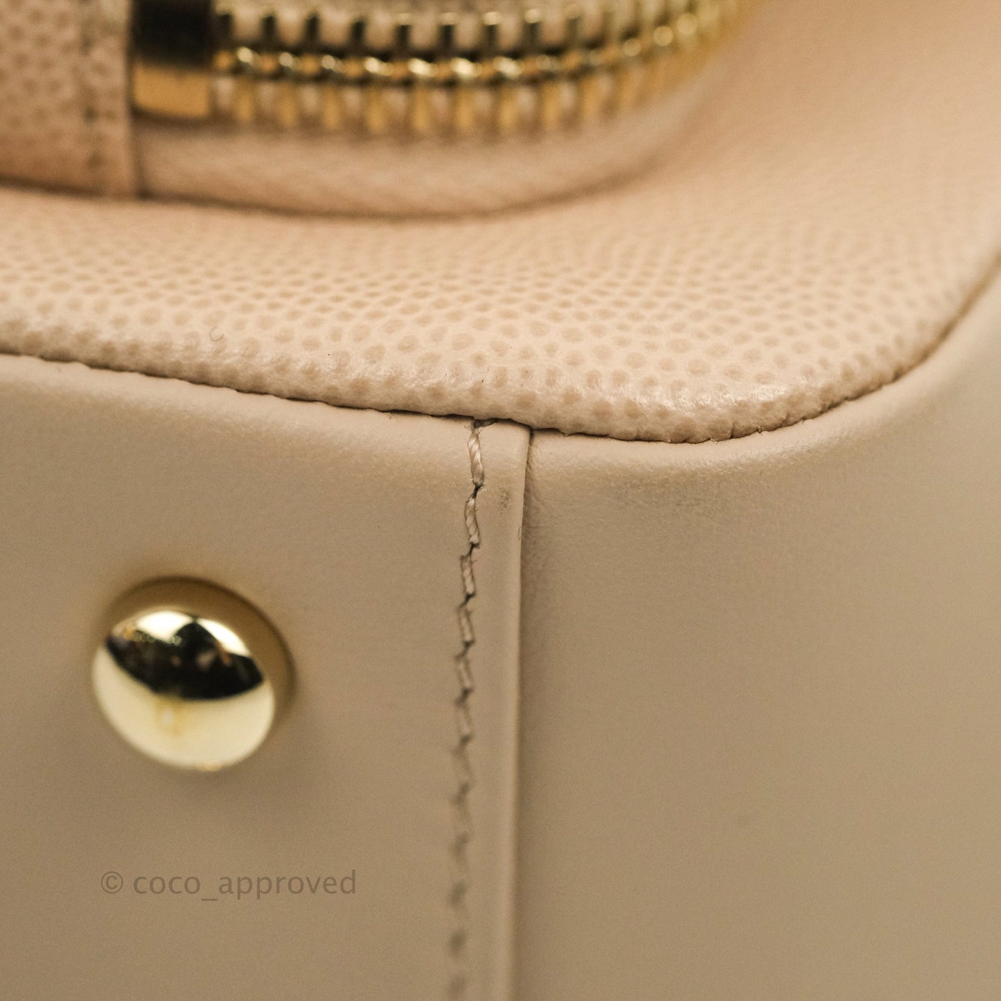 Chanel Quilted Medium Business Affinity Flap Light Beige Caviar Gold Hardware
