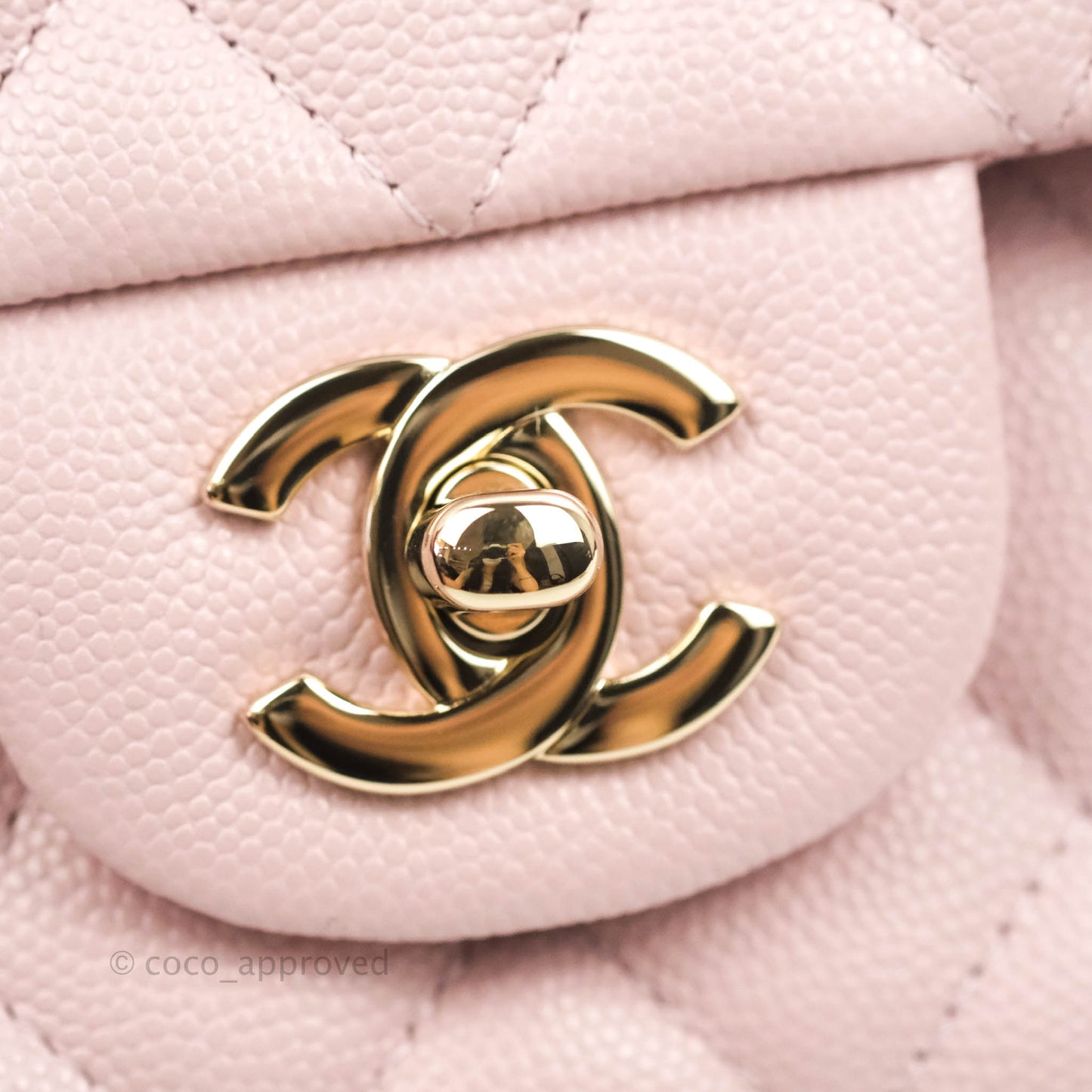 Chanel M/L Medium Double Flap Bag Lilac Rose Clair Caviar Gold Hardware 21S