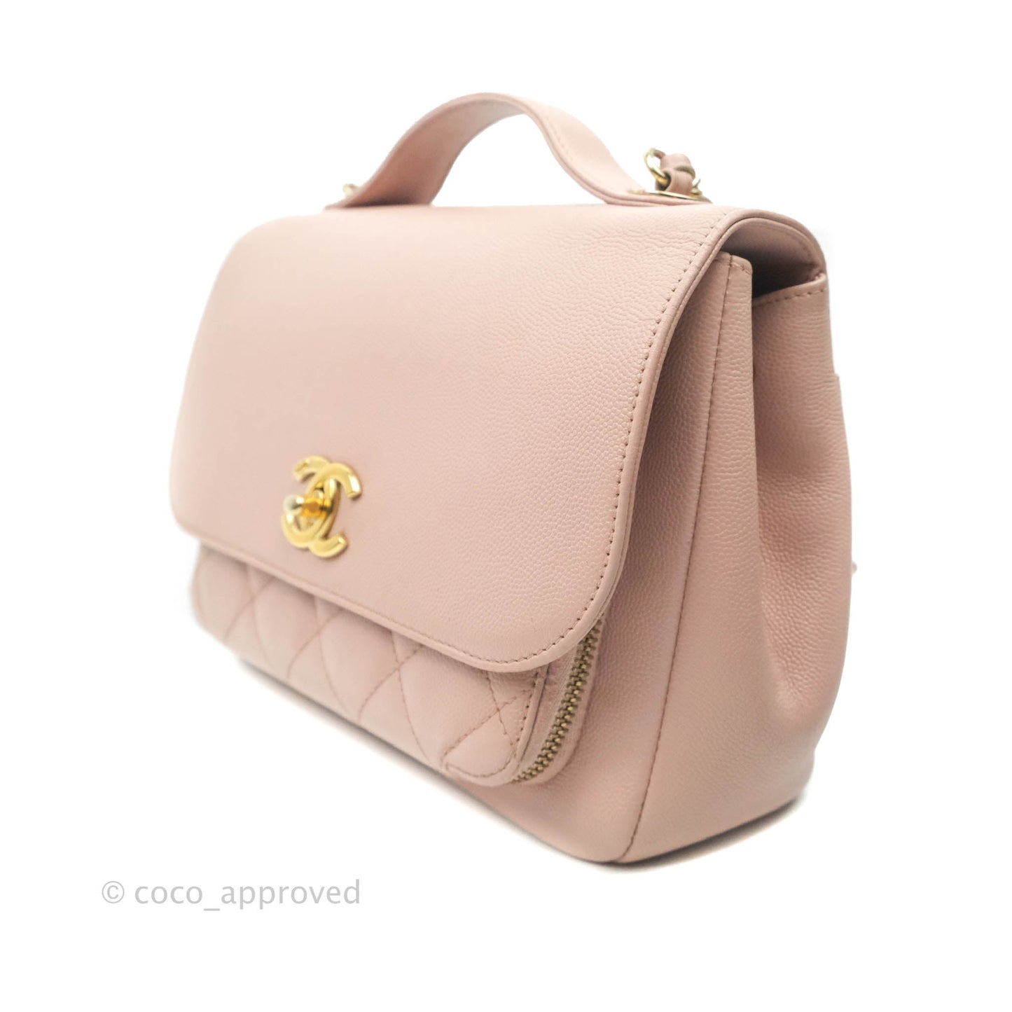 Chanel Quilted Medium Business Affinity Flap Pink Caviar Gold Hardware