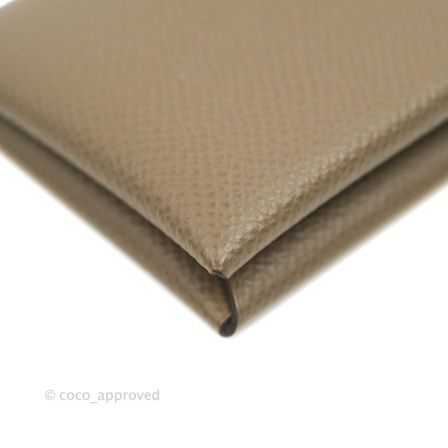 Hermès Calvi Card Holder Epsom Etoupe