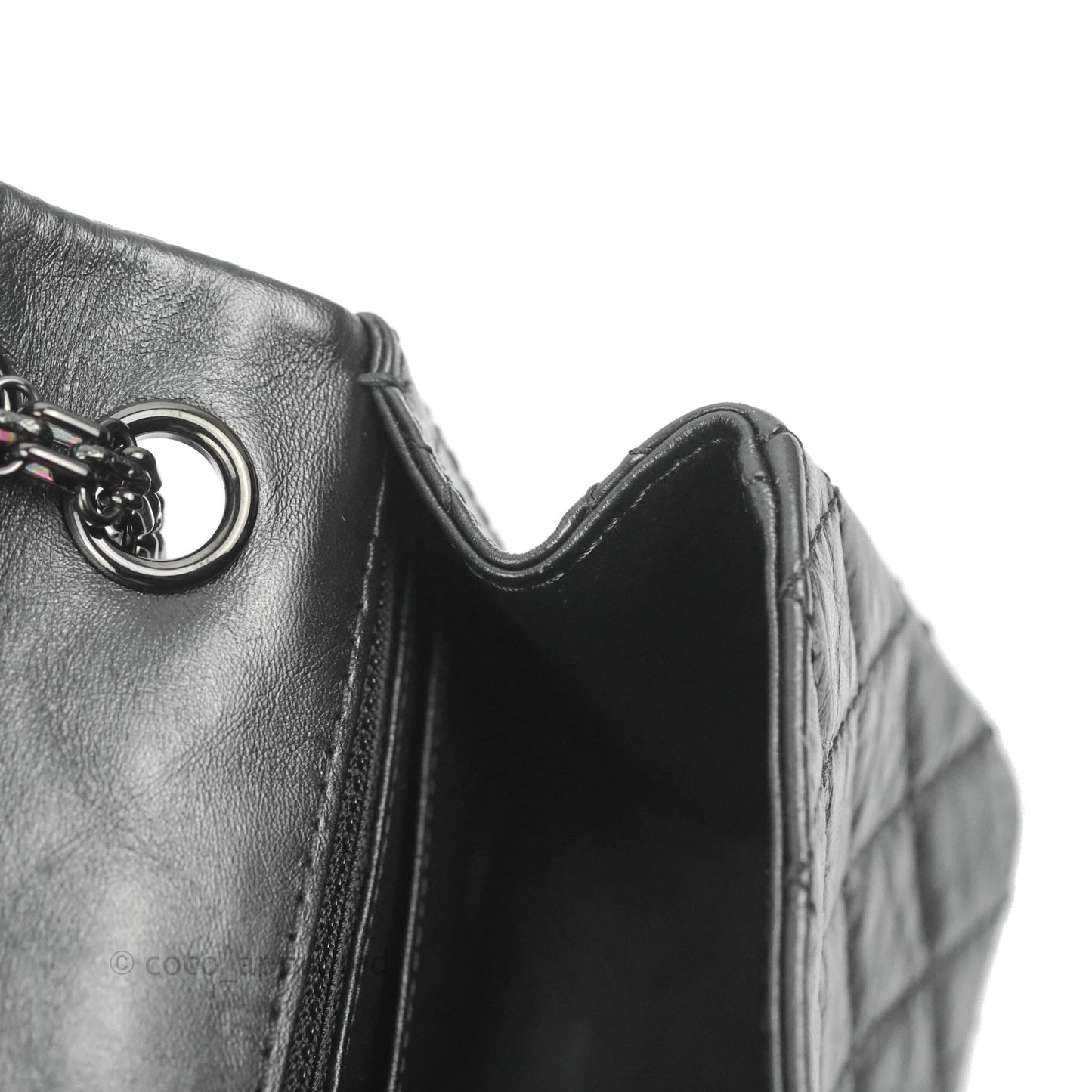 Chanel Mini Reissue 224 So Black Aged Calfskin Black Hardware