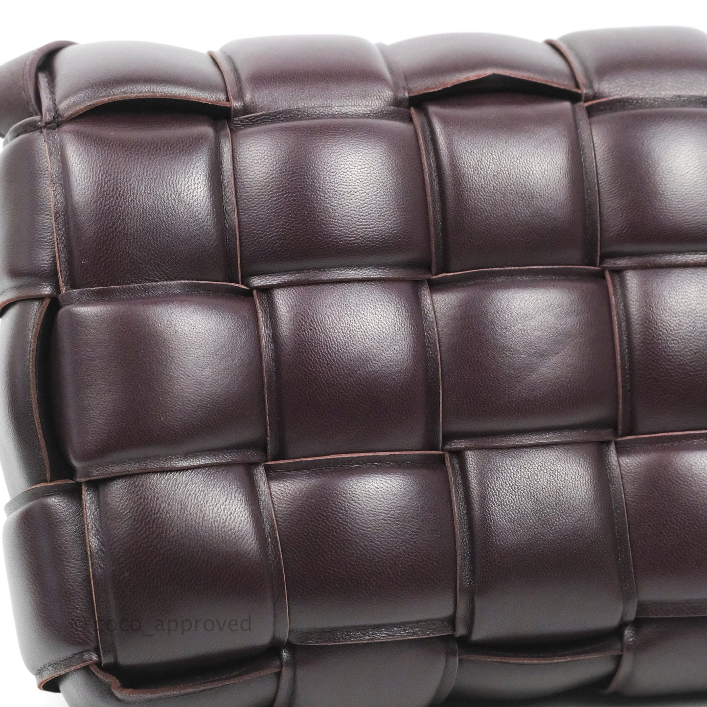 Bottega Veneta Padded Cassette Shoulder Bag Grape Lambskin Gold Hardware