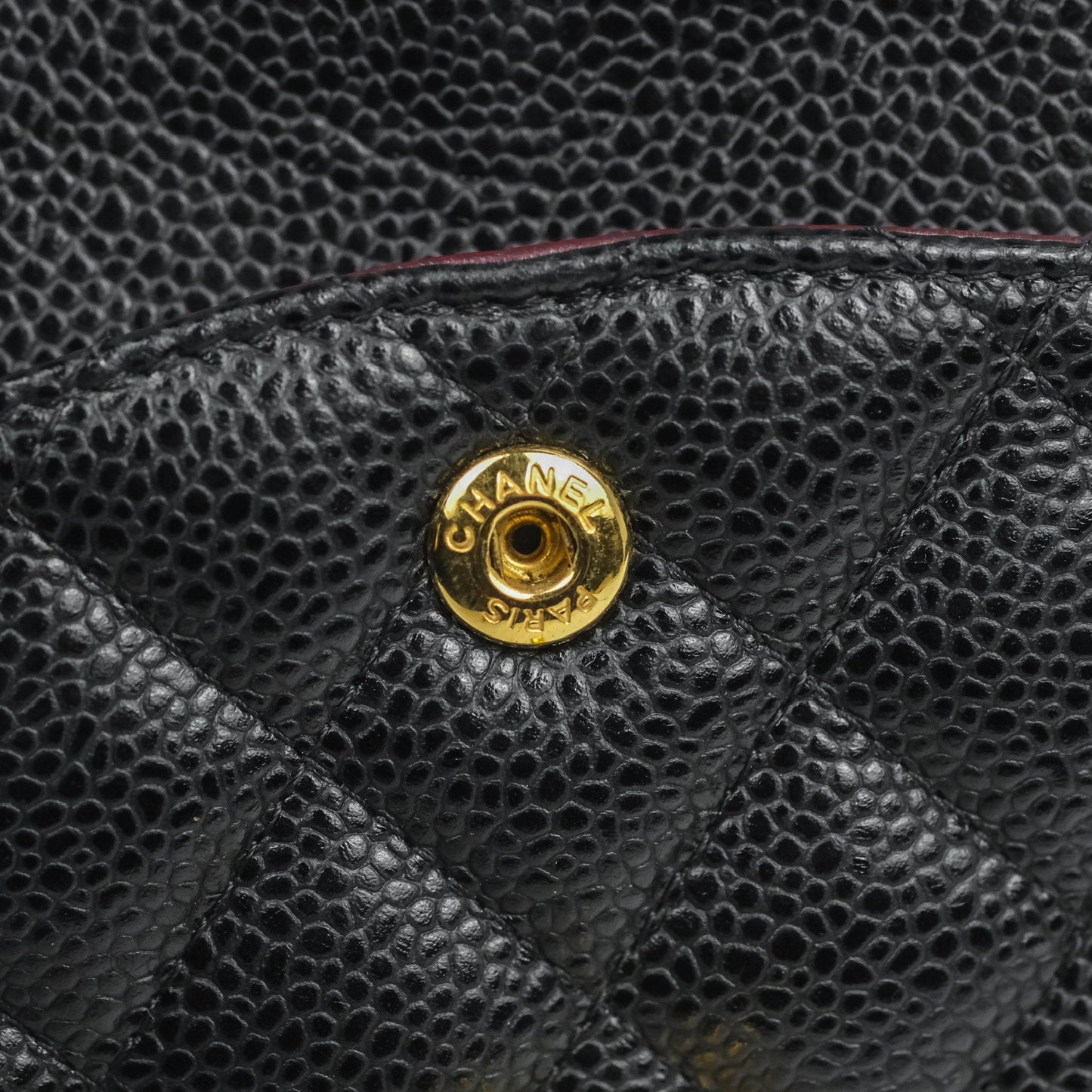 Chanel Classic M/L Medium Double Flap Black Caviar Gold Hardware