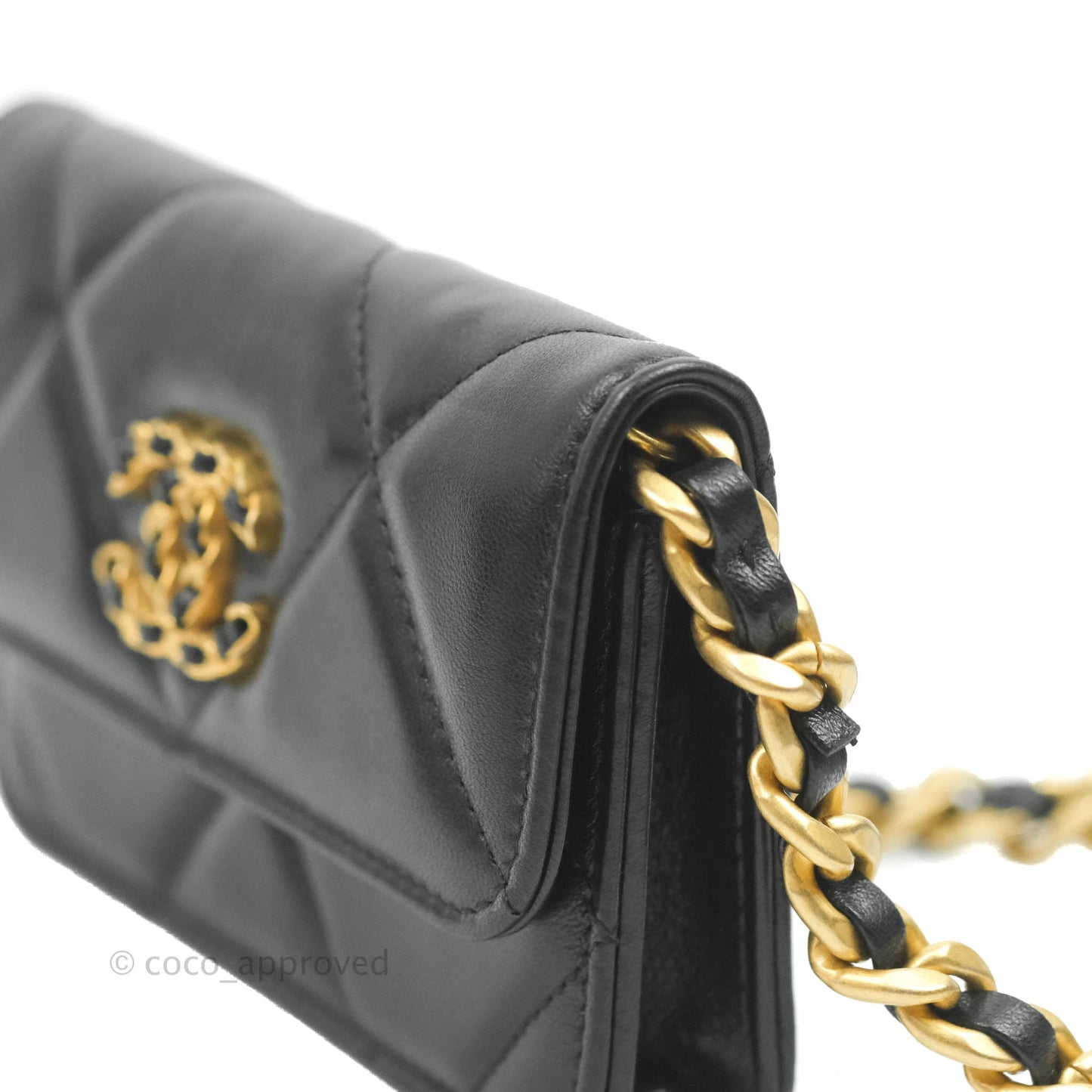 Chanel 19 Clutch With Chain Black Mixed Hardware
