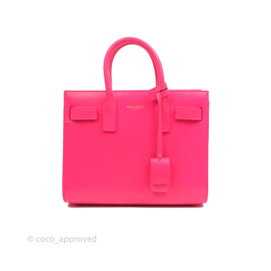 Saint Laurent Nano Classic Sac De Jour Neo Pink Smooth Calfskin Gold Hardware