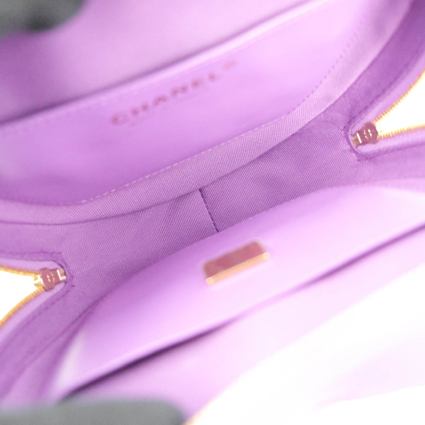 Chanel Large Heart Bag Purple Lambskin Gold Hardware 22S