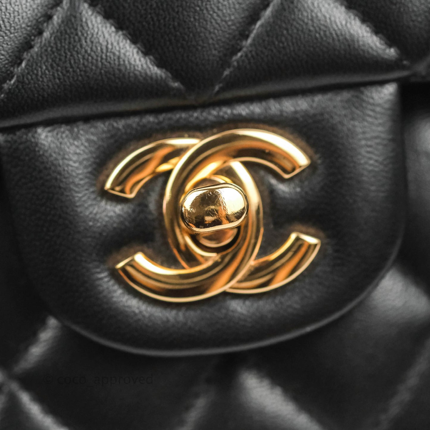 Chanel Small Classic Quilted Flap Black Lambskin Rose Gold Hardware
