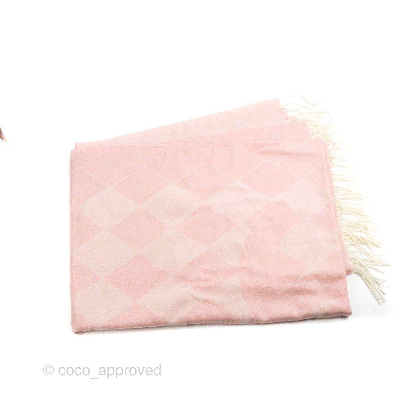 Chanel Cashmere Fringe Scarf Pink