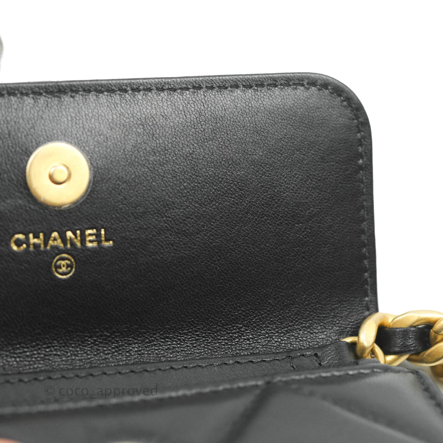 Chanel 19 Clutch With Chain Black Mixed Hardware