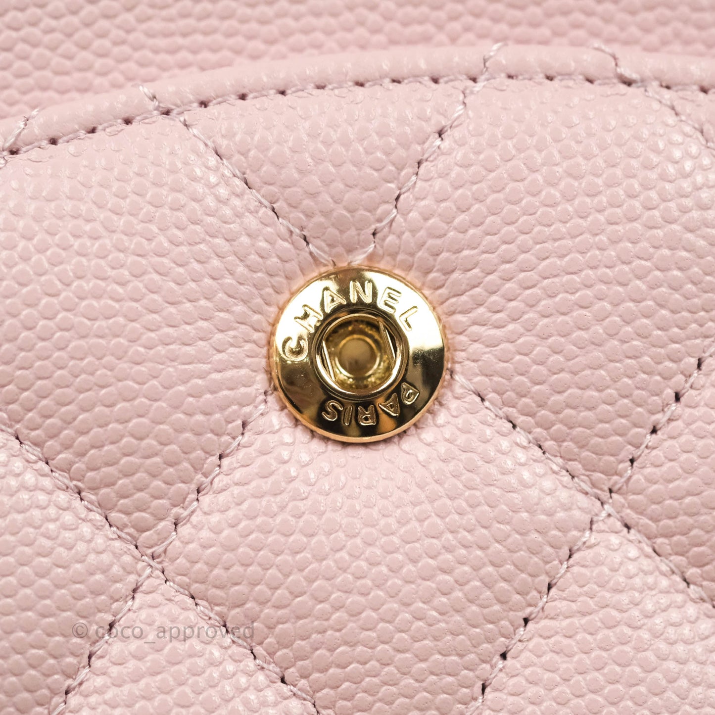 Chanel M/L Medium Double Flap Bag Lilac Rose Clair Caviar Gold Hardware 21S