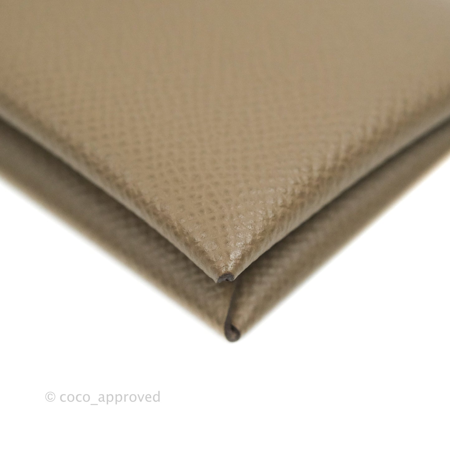 Hermès Calvi Card Holder Epsom Etoupe