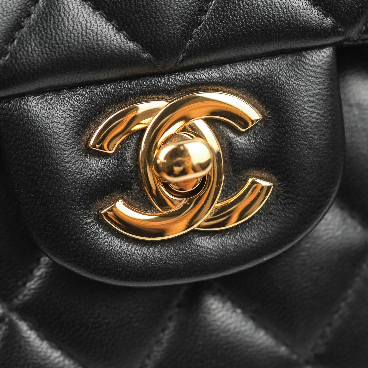 Chanel Small Classic Quilted Flap Black Lambskin Rose Gold Hardware