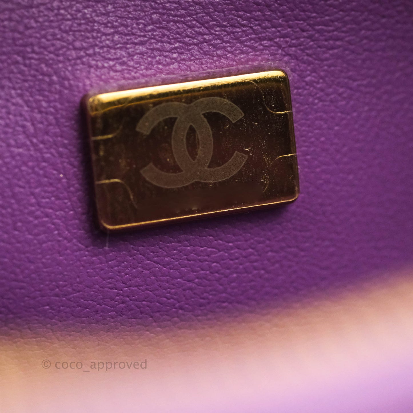Chanel Large Heart Bag Purple Lambskin Gold Hardware 22S