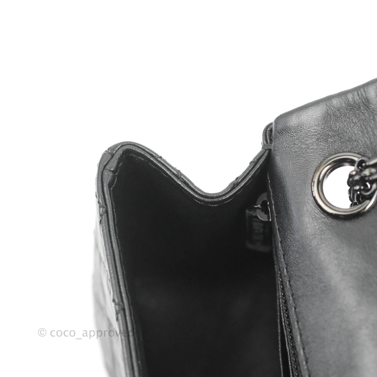 Chanel Mini Reissue 224 So Black Aged Calfskin Black Hardware