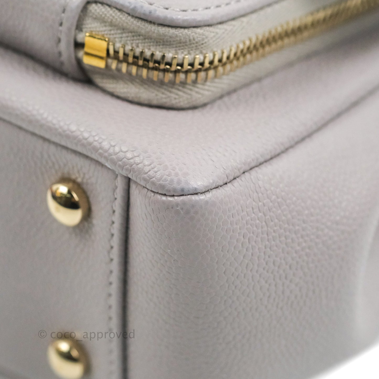 Chanel Quilted Medium Business Affinity Flap Grey Caviar Gold Hardware