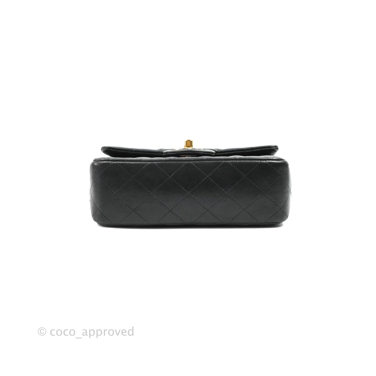Chanel Mini Rectangular Flap Bag Valentine Limited Edition Black Lambskin Gold Hardware