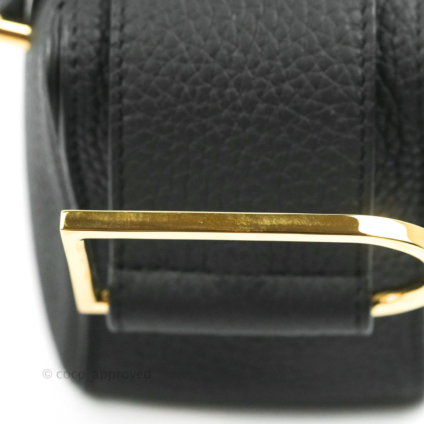 Delvaux Cool Box Nano Taurillon Soft Grained Calfskin Black Gold Hardware