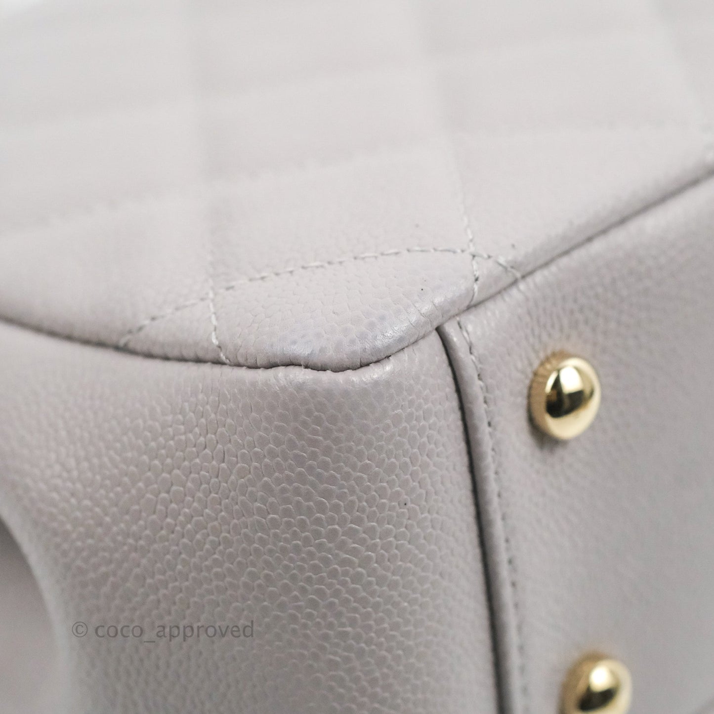 Chanel Quilted Medium Business Affinity Flap Grey Caviar Gold Hardware