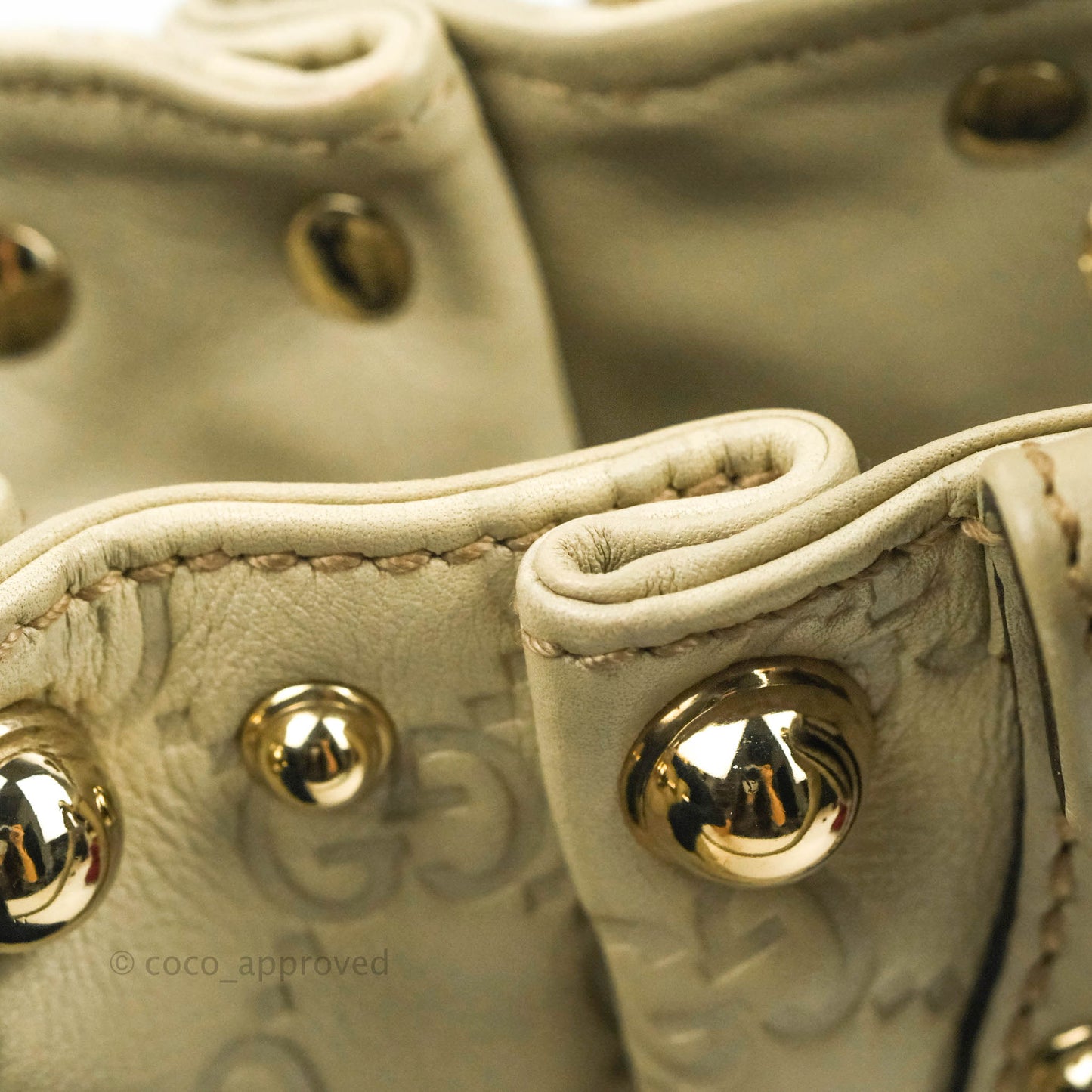 Gucci Medium Pelham Tote Studded Guccissima Leather