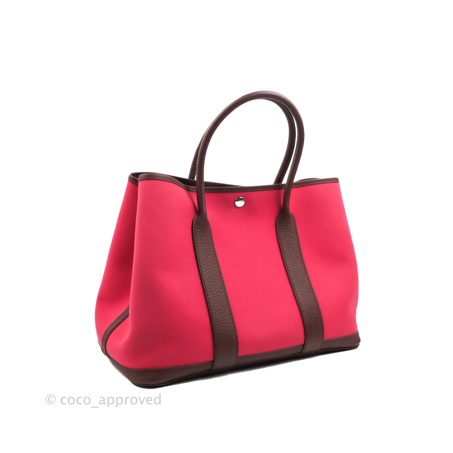 Hermès Garden Party 36 Rose Extreme/ Bordeaux Canvas