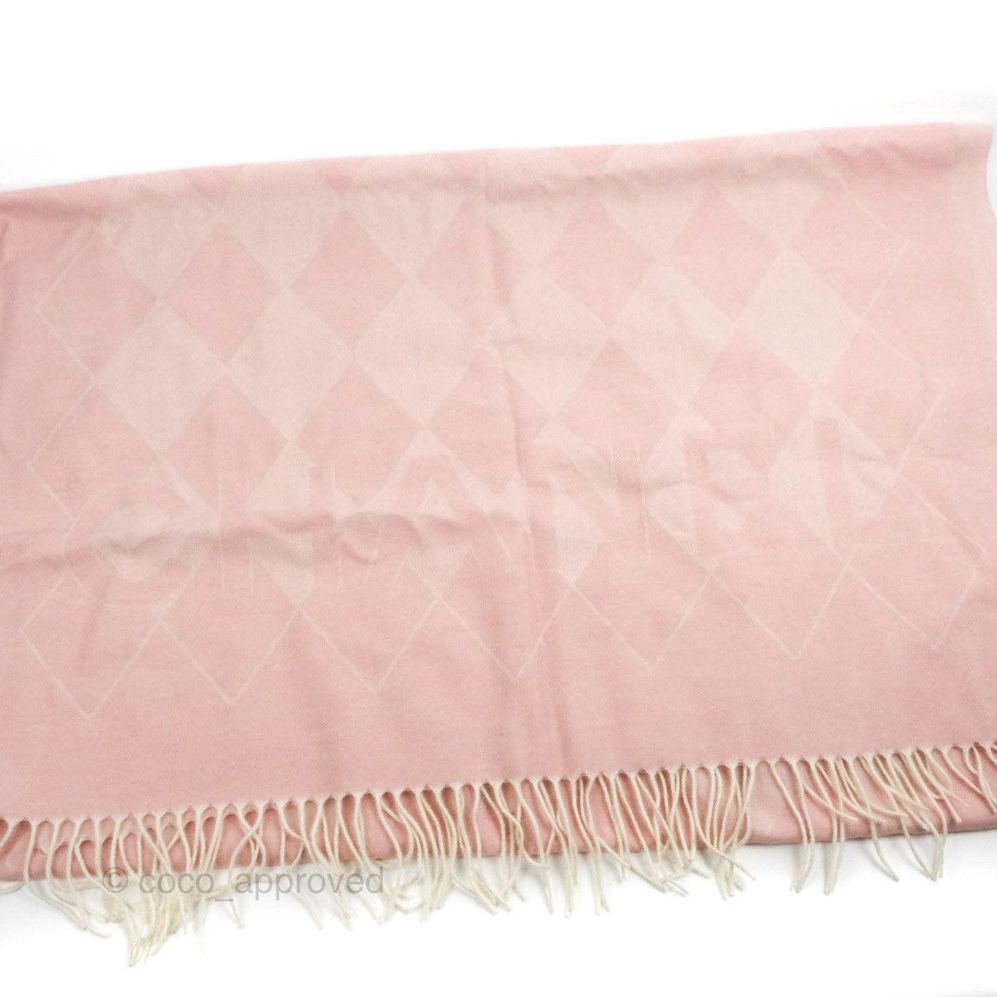 Chanel Cashmere Fringe Scarf Pink