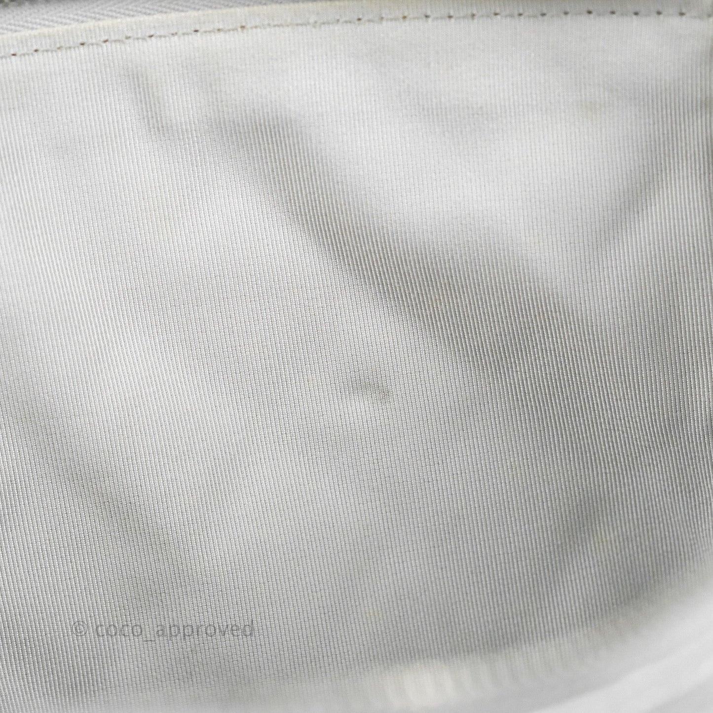 Chanel Quilted Large O Case Metallic Silver With Charms