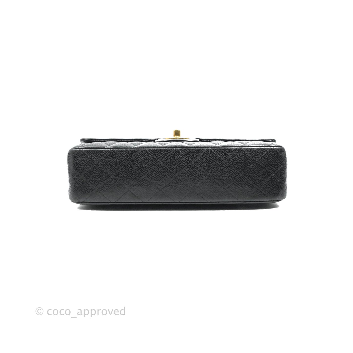 Chanel Classic M/L Medium Double Flap Black Caviar Gold Hardware