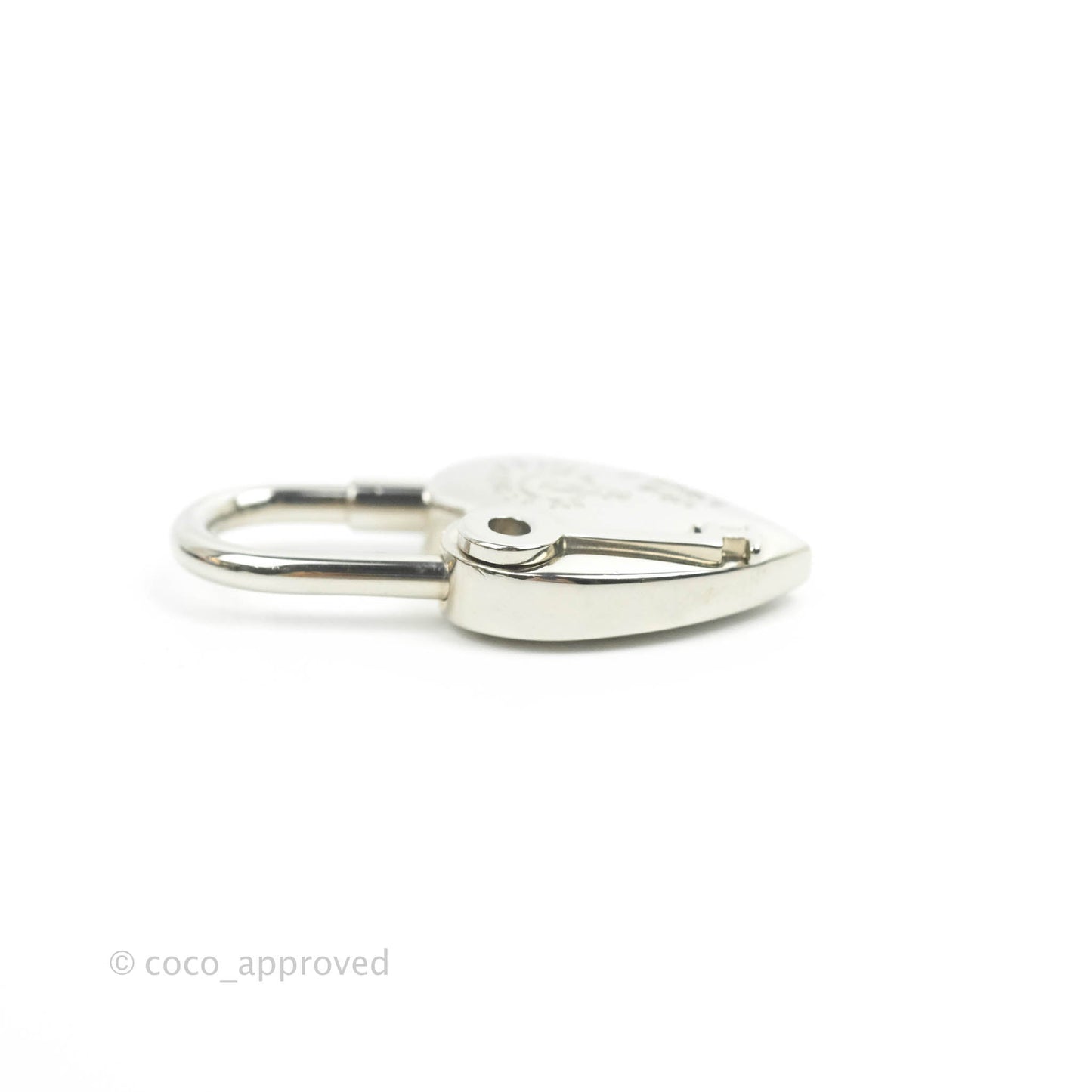 Hermès Annee De La Fantaisie Heart Cadena Lock Charm Palladium Plated
