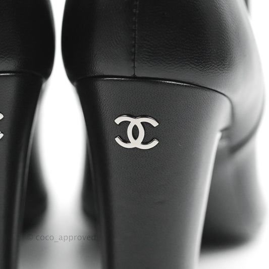 Chanel Leather Boots Black Size 39C
