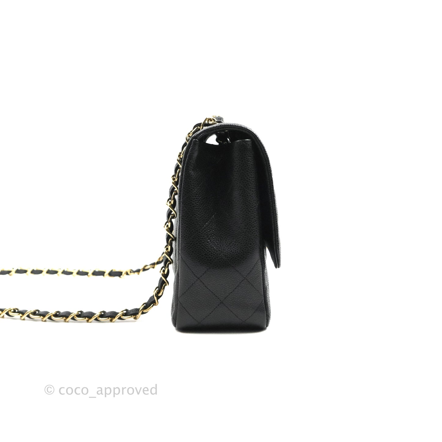 Chanel Jumbo Single Flap Black Caviar Gold Hardware⁣⁣