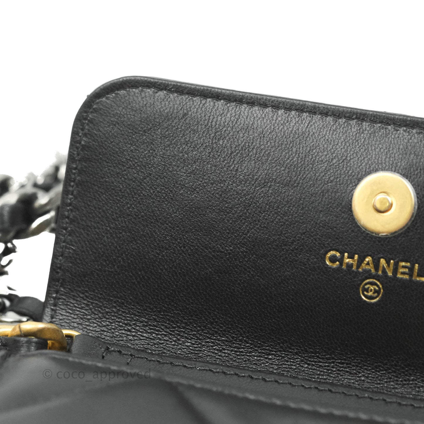Chanel 19 Clutch With Chain Black Mixed Hardware