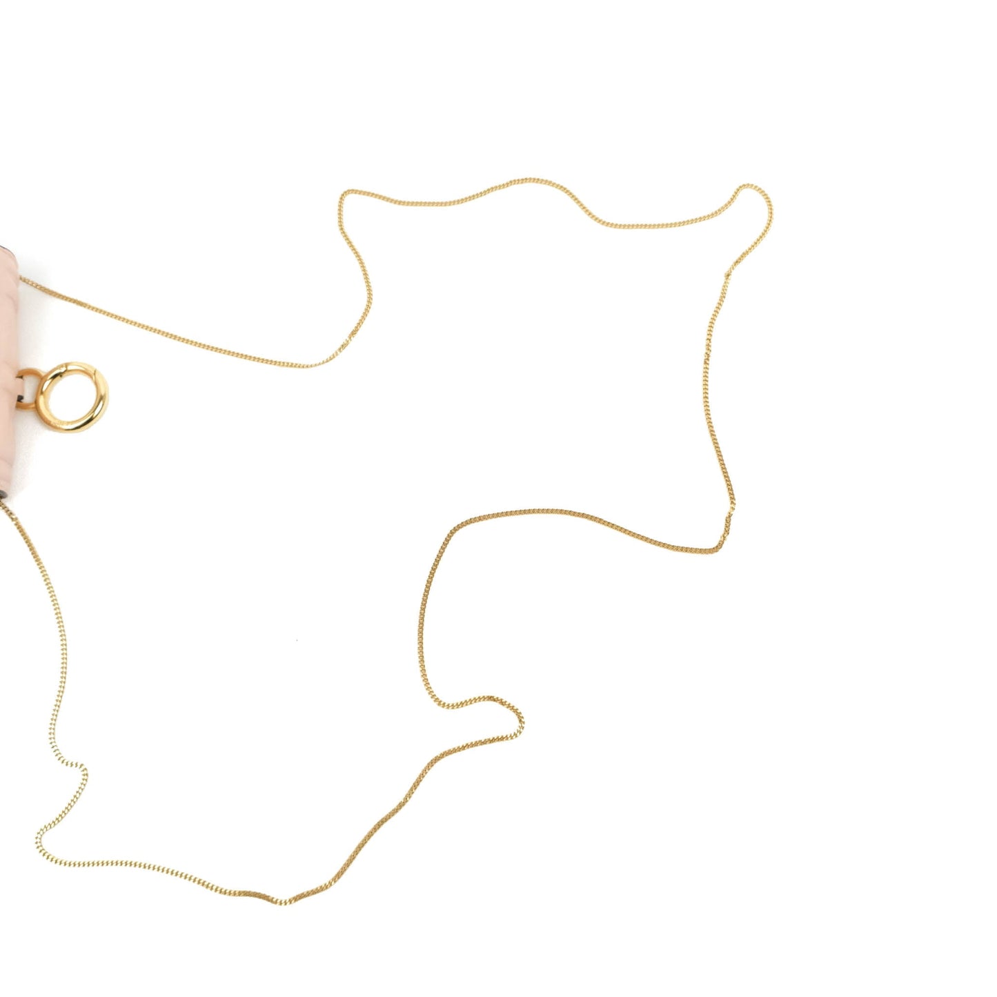 Fendi Nappa FF Embossed Nano Baguette Charm Beige Pink
