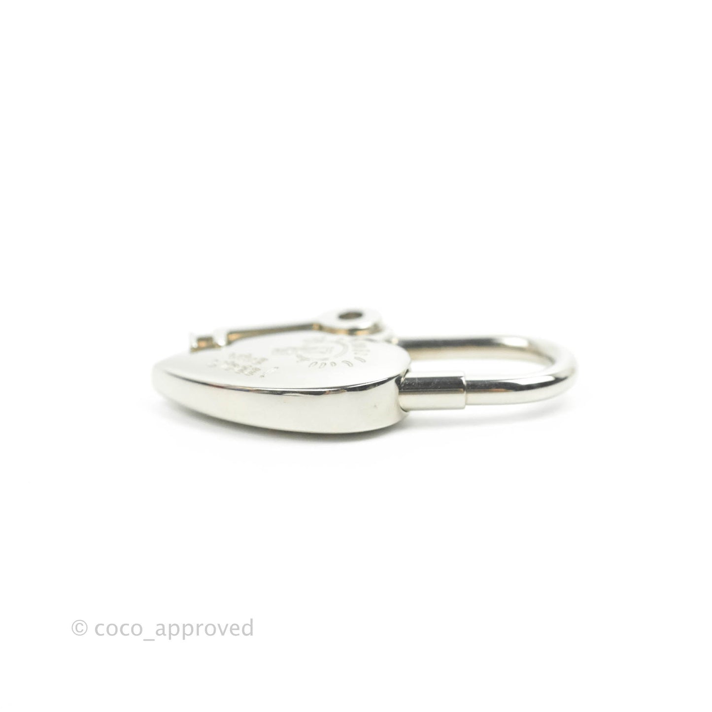 Hermès Annee De La Fantaisie Heart Cadena Lock Charm Palladium Plated