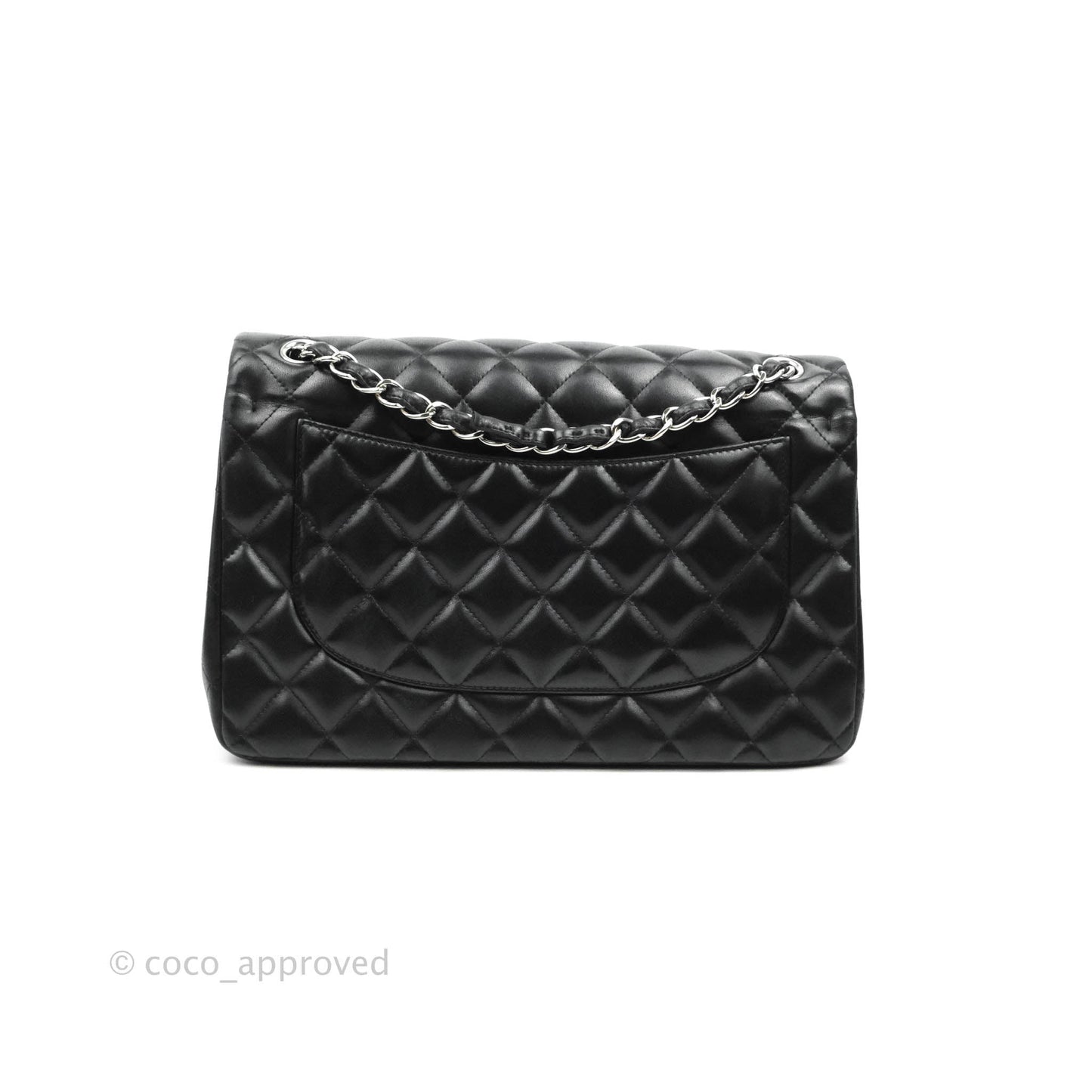 Chanel Jumbo Double Flap Black Lambskin Silver Hardware⁣⁣