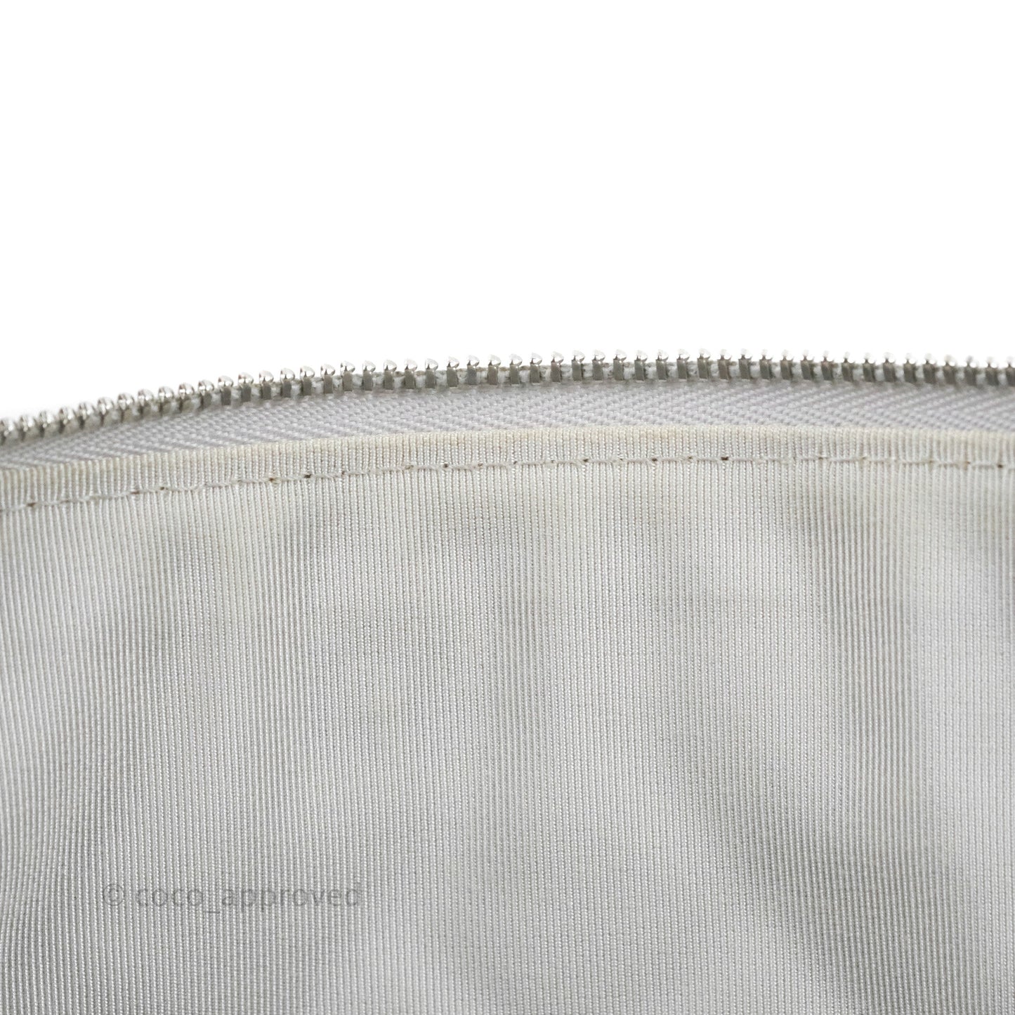 Chanel Quilted Large O Case Metallic Silver With Charms
