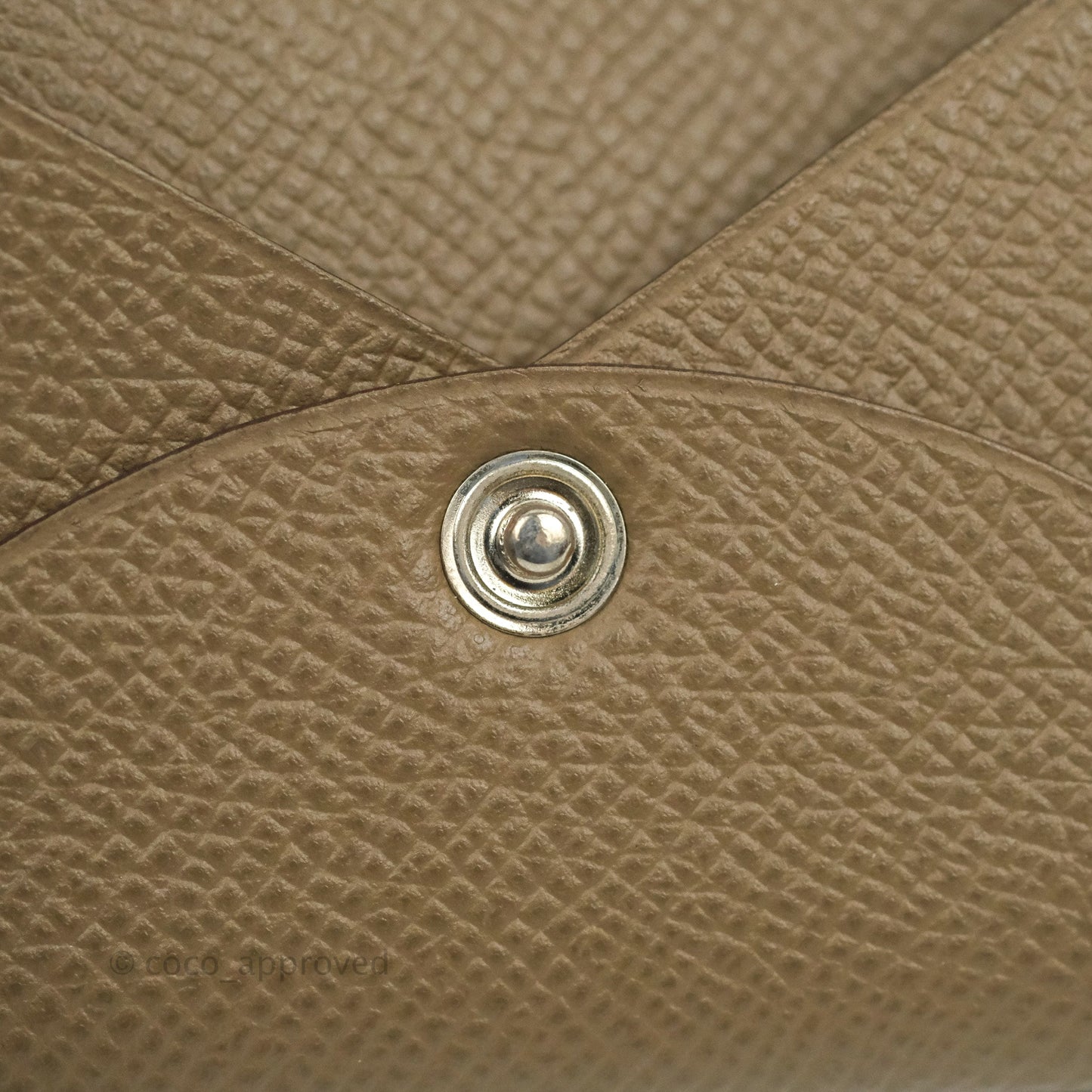 Hermès Calvi Card Holder Epsom Etoupe