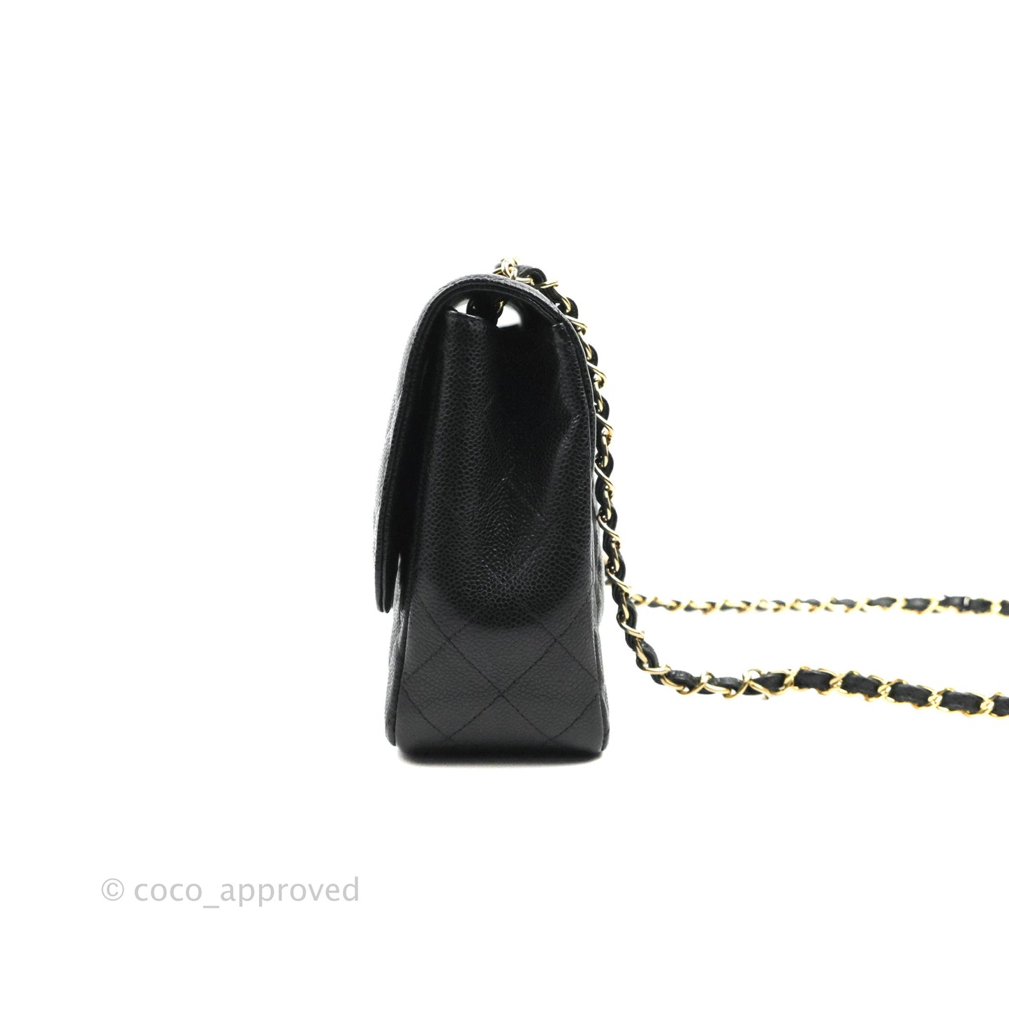 Chanel Jumbo Single Flap Black Caviar Gold Hardware⁣⁣