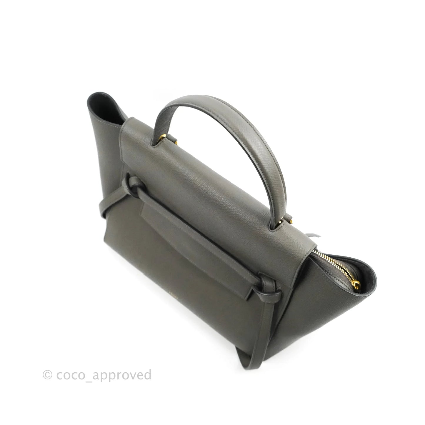 Celine Mini Belt Bag Grey Grained Calfskin Gold Hardware