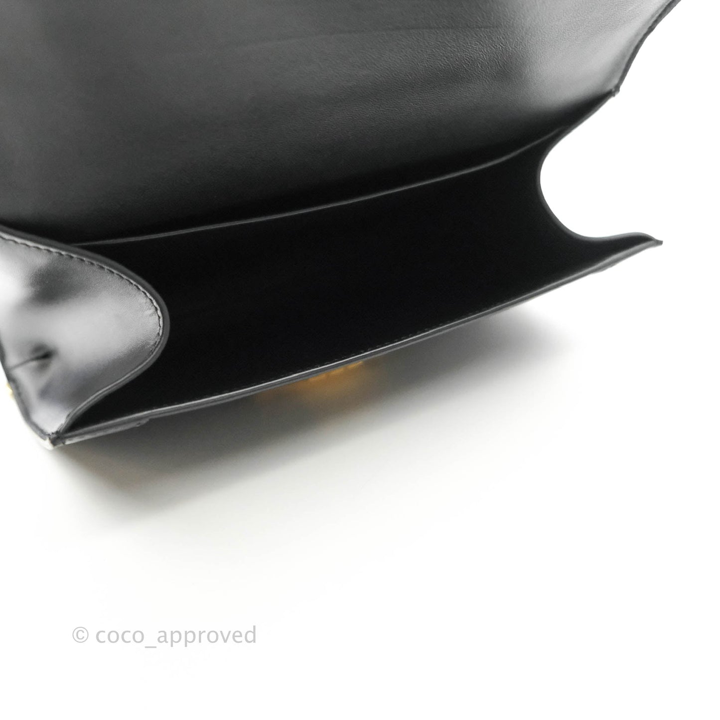 Celine Chain Bag Triomphe in Black Calfskin