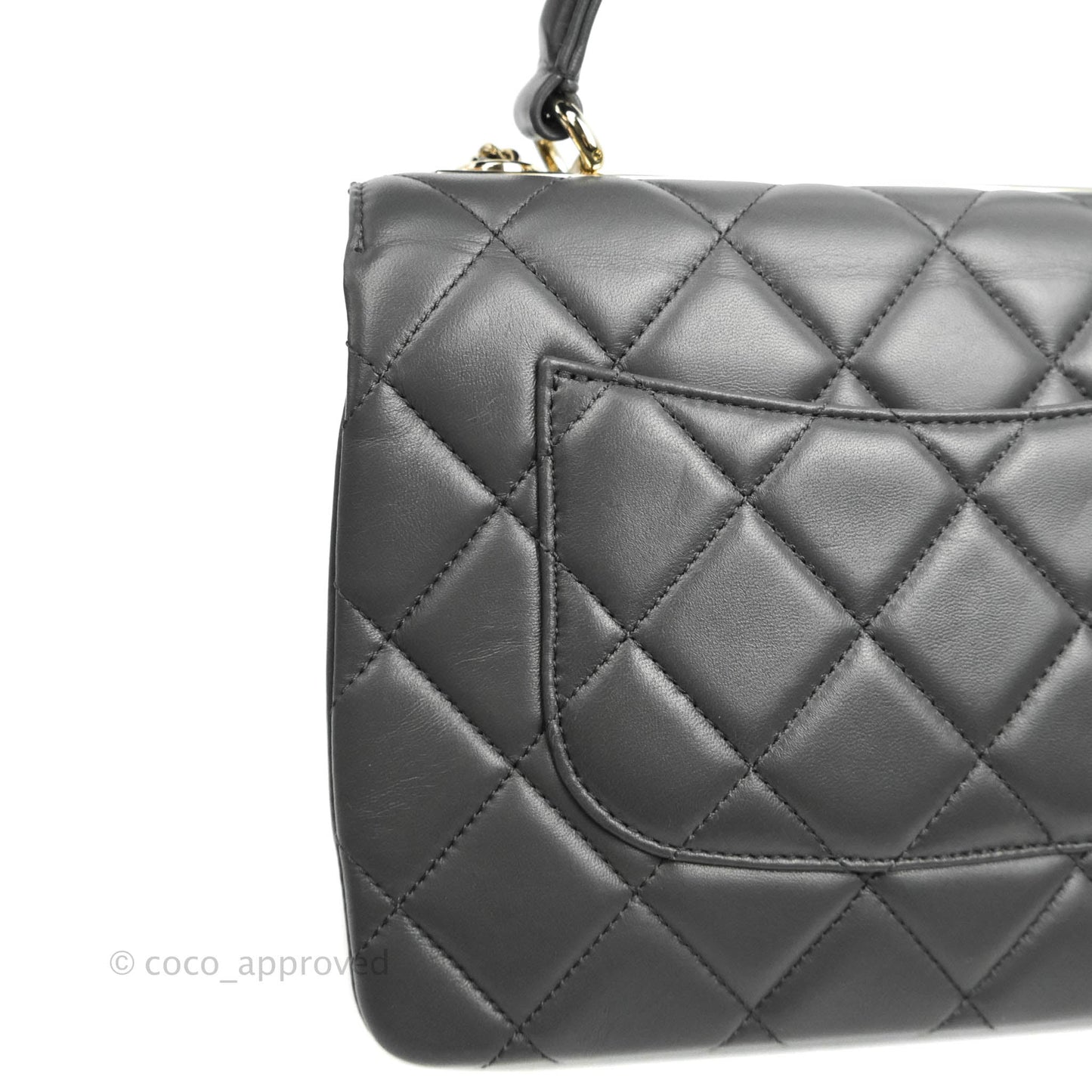 Chanel Small Trendy CC Dark Grey Lambskin Gold Hardware 21K
