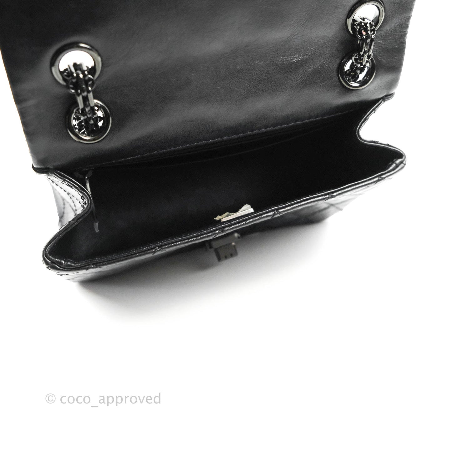 Chanel Mini Reissue 224 So Black Aged Calfskin Black Hardware