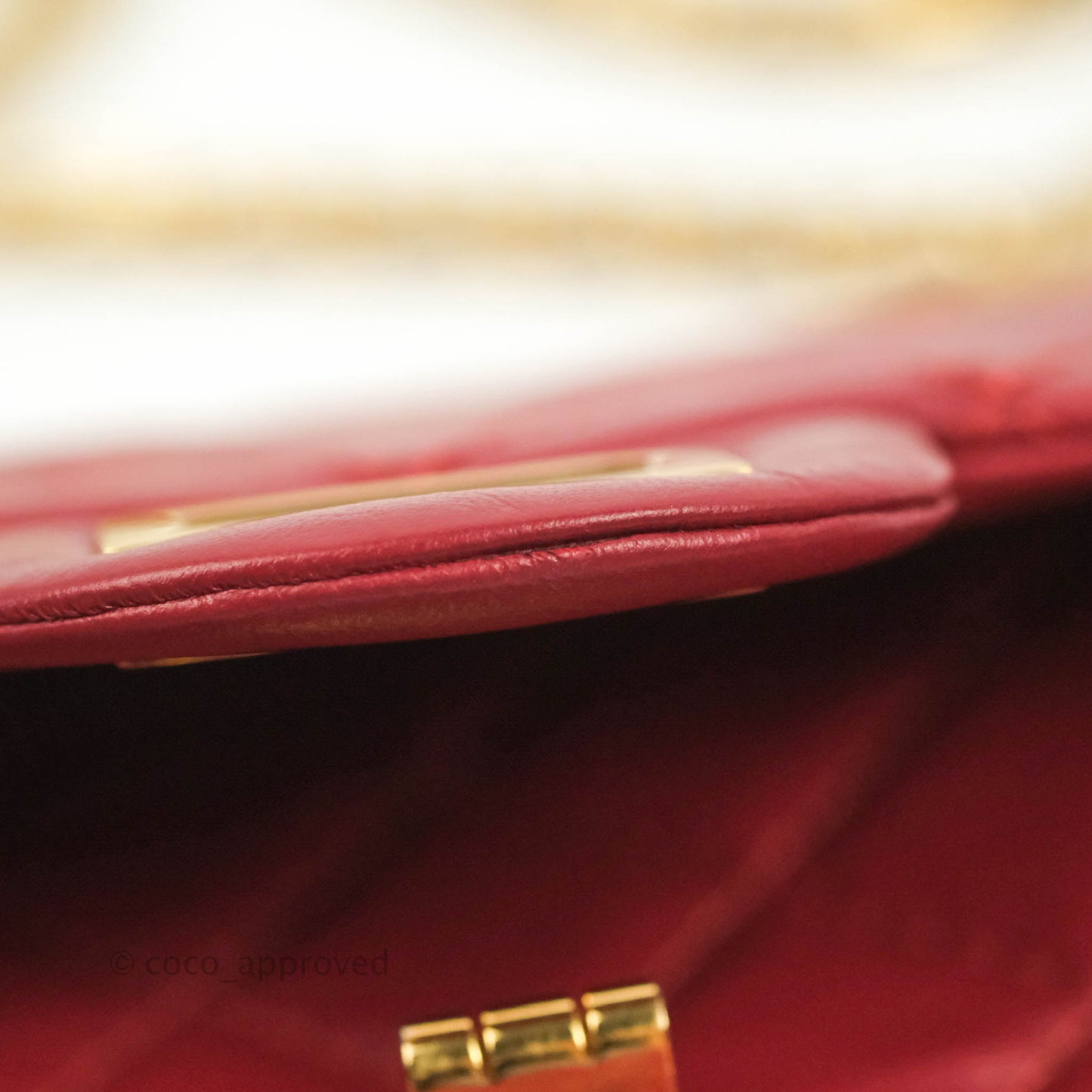 Chanel Mini Reissue 224 Red Aged Calfskin Gold Hardware