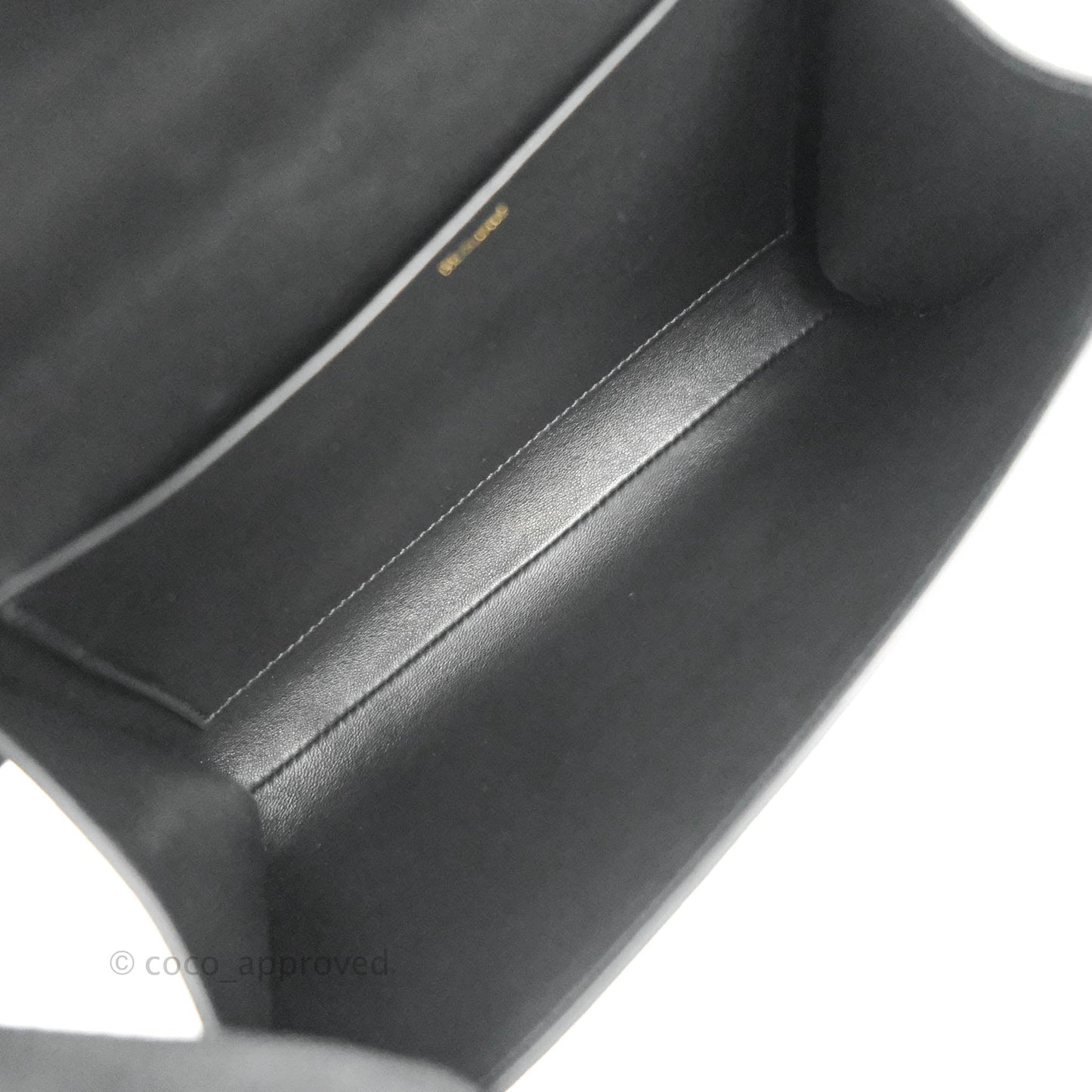 Celine Chain Bag Triomphe in Black Calfskin