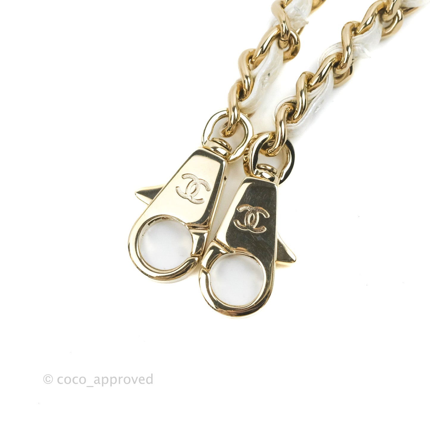 Chanel Mini Coco Handle Quilted Iridescent Pearl White Caviar Gold Hardware