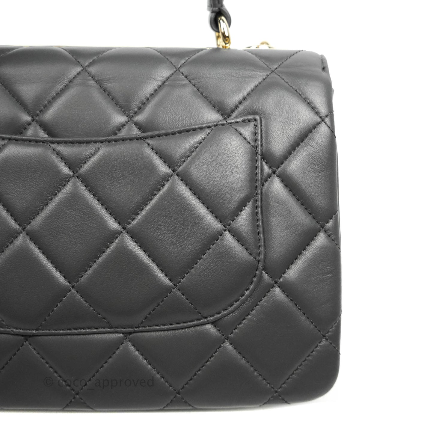 Chanel Small Trendy CC Dark Grey Lambskin Gold Hardware 21K