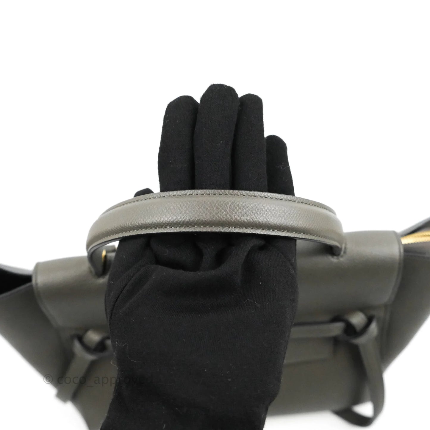 Celine Mini Belt Bag Grey Grained Calfskin Gold Hardware